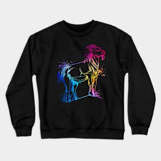 Colorful goat Crewneck Sweatshirt